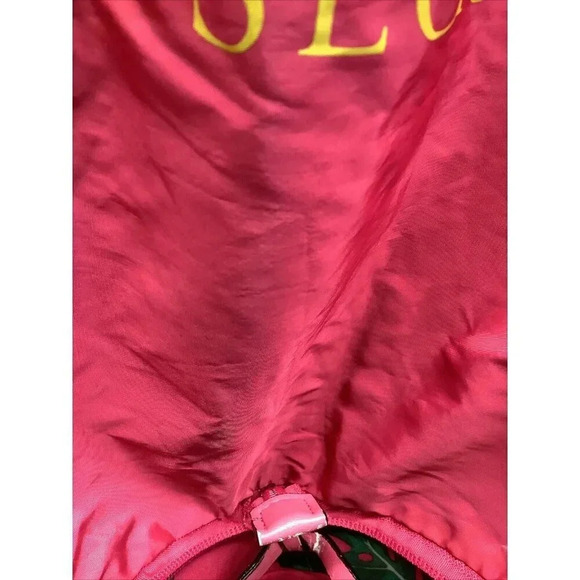 Victoria's Secret Overnight Weekender Tote Bag Packable Folding Pink Tropical - Picture 7 of 9